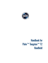 Palm TUNGSTEN T2 User manual
