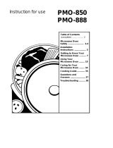 Palsonic PMO-850 User manual