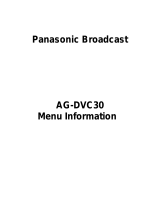 Panasonic AG-DVC30 User guide