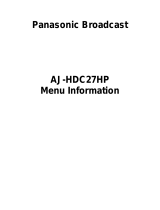 Panasonic AJ-HDC27H User guide