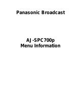 Panasonic AJ-SPC700 User guide