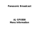 Panasonic AJ-SPX800 User guide