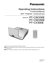 Panasonic PT-CW330U User manual