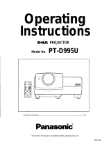 Panasonic PT-D995U User manual