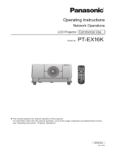 Panasonic PT-EX16K User manual