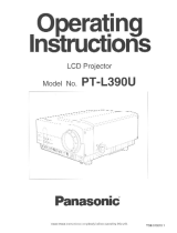 Panasonic PT-L390U User manual