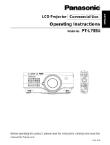 Panasonic PT-L785U User manual