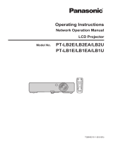 Panasonic PT-LB2E User manual