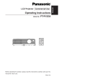 Panasonic PT-P1SDU User manual