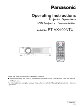 Panasonic PT-VX400NTU User manual