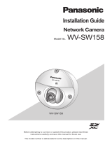 Panasonic WV-SW158 Installation guide