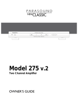 Parasound NewClassic 275 v.2 User manual