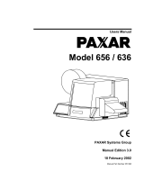 Paxar 656 / 636 User manual