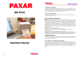 Paxar MO 9742 User manual