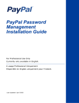 PayPal Password Password Management - 2002 Installation guide