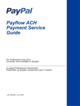 PayPal Payflow Payflow - 2009 - ACH Payment Service User guide