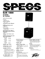 Peavey DJS 1800 Portable DJ System User manual