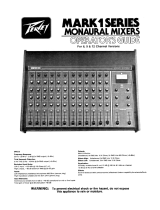Peavey Mark I Series Monural Mixer User manual