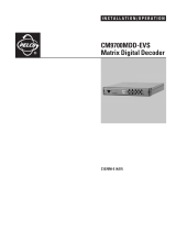 Pelco CM9700MDD-EVS User manual