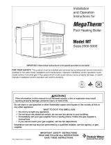Pentair MegaTherm MT 2450 User manual