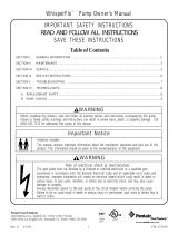 Pentair WhisperFlo Pump User manual