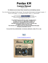 Pentax KM Camera User manual