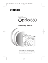 Pentax Optiio550 User manual