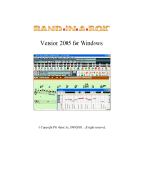 PG Music Band in a Box 2005 Windows User manual