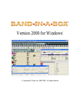 PG Music Band in a Box 2008 Windows User manual