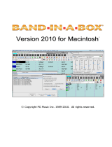 Band in a a Box 2010 Macintosh User manual