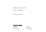 PhaseOne H 5 User manual