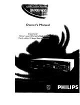 Philips DV900VHS0I User manual