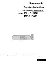 Panasonic PT-FW100NTE User manual