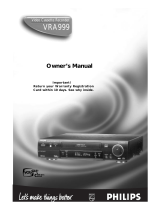Philips VRA999 User manual