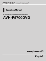 Pioneer AVH-P5700DVD User manual