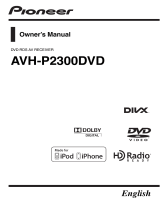 Pioneer AVH-P2300DVD User manual