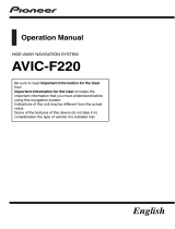 Pioneer AVIC F220 User manual