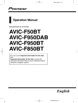 Pioneer AVIC F850 BT User manual