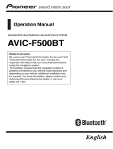 Pioneer AVIC F500BT User manual