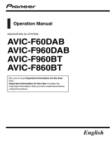 Pioneer AVIC F960 BT User manual