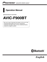 Pioneer AVIC F900 BT User manual