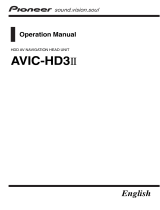 Pioneer AVIC-HD3 II User manual