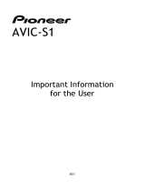 Pioneer avic-s1 User manual