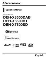 Pioneer DEH-X8500BT User manual