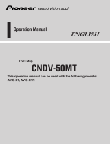Pioneer CNDV-50MT (AVIC-X1, AVIC-X1R) Owner's manual