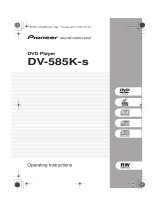 Pioneer DV-585K-s User manual