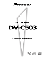 Pioneer C503 - DV - DVD Changer User manual