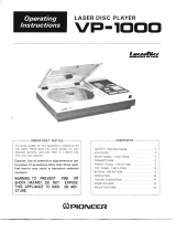 Pioneer VP-1000 User manual