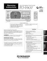 Pioneer PD-F907 User manual