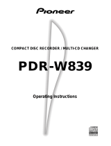 Pioneer PDR-W839 User manual